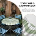 thumbnail image 4 of Sage Green Stripe Round Fitted Tablecloth with Elastic Edge, Waterproof Table Cloth Table Cover for 45"-54" Tables, Farmhouse Striped Modern Waves Moires Tablecloths for Dining Picnic Indoor Outdoor, 4 of 9