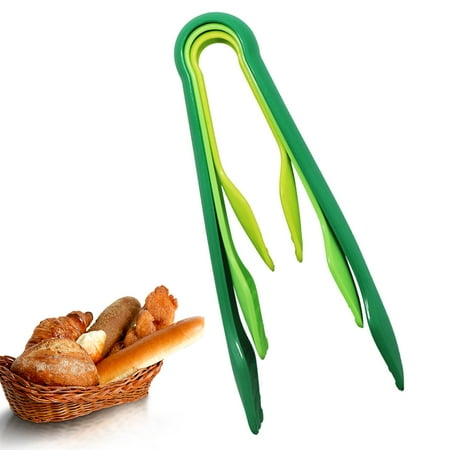 

AQITTI Household Goods Kitchen Food Plastic Tongs Set X 3 Three Different Sizes Kitchen Tongs for Cooking Bbq for Holding Bread for Serving Ice Fruits and . Easy To Hold and Manipulate.