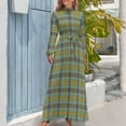 thumbnail image 4 of O'Brien Tartan Pattern Colorful Irish Plaid Long Dress summer clothes for women women clothes, 4 of 5