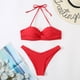 thumbnail image 2 of Conjunto de ropa de playa con estampado de Bikini y traje de baño dividido calado de Color sólido cómodo para mujer OAVQHLG3B Store  lin121212, 2 of 4