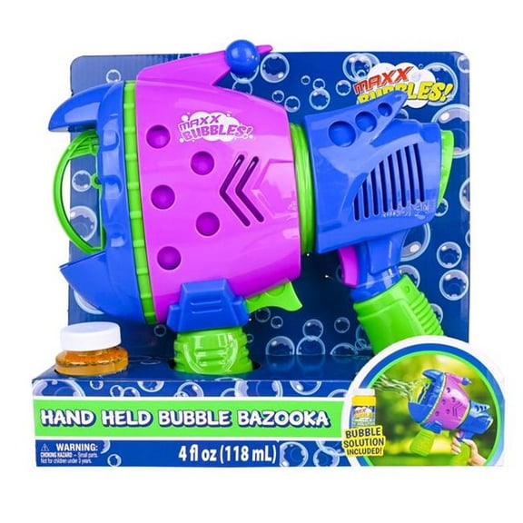 Maxx Bubbles 9109922 Handheld Bubble Bazooka Toys, Multi Color