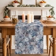 thumbnail image 2 of Table Runner 72 Inches Long for Kitchen Dining, Palm Leaves Dresser Scarf Farmhouse, Dining Table Decorations for Wedding/Parties, Spring Tropical Leaf Botanical Vintage Blue 13 x 72 In, 2 of 8