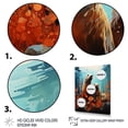 thumbnail image 3 of Designart "Blue Orange Marine Animals Curious Sea" Animals Floater Framed Canvas Print, 3 of 7