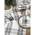 thumbnail image 2 of Fennco Styles Modern Plaid 100% Cotton Table Runner, 2 of 5