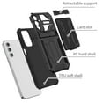 thumbnail image 2 of Dteck Case for Samsung Galaxy A25 5G with Detachable Card Holder Cover,Shockproof Rubber Kickstand Rugged Military Grade Protective Back Phone Case,Black, 2 of 9