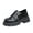 Black, variant on Women's Monk Strap Shoes Double Buckle Platform Loafers Almond Toe Chunky Heel Vintage British Style Thick Sole Footwear for Work and Everyday Wear Brown US-7.5 (EU-40)
