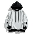 thumbnail image 4 of Fgnfyis Men's Autumn Long Sleeved Hooded Sweatshirt with Pockets Loose Hooded Sportswear Youth Hooded Sweatshirt Men's Sweatshirts Grey XL, 4 of 4