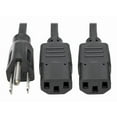 thumbnail image 2 of Tripp Lite Dual IEC Power Cord Splitter Cable 5-15P to 2x IEC-320 C13 18in (P006-18N-2), 2 of 4