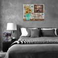 thumbnail image 3 of Farmhouse Sunflower Decor Wall Art Outside The Window Lakefront Pictures Canvas Print Painting Modern Home Framed Artwork For Bathroom Bedroom Kitchen 12"X16", 3 of 6