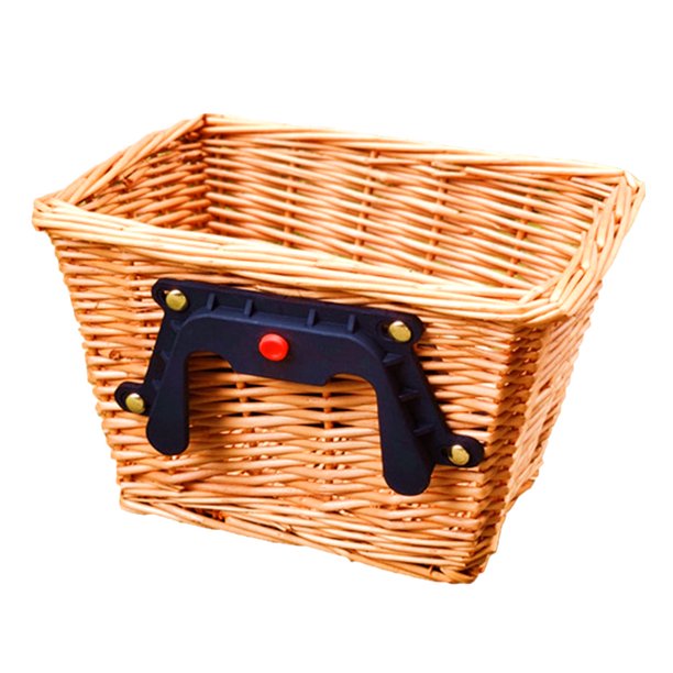 HOMEMAXS 1Pc Handwoven Rattan Bike Basket Front Handlebar Basket