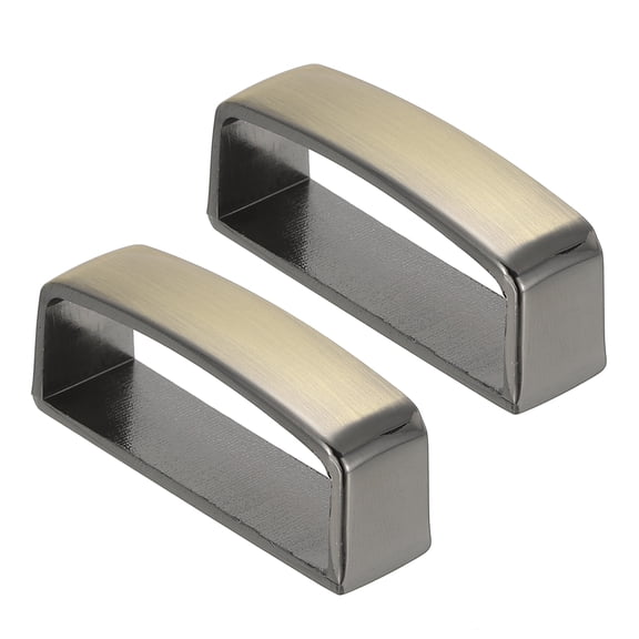 Uxcell 1 1/2 Inch 40mm Belt Loop Keepers, 2 Pack Alloy Belt Ring Men's Buckle for DIY Craft Belt Fixing, Copper Tone