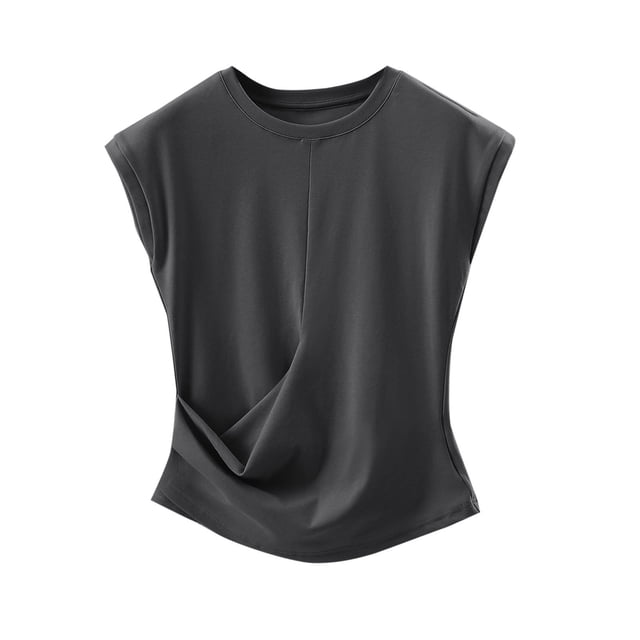 Yuyuzo Pyjamas pour Femmes Manches Courtes Col Rond sous-Vêtements Doux Confortables Couche de Base Vêtements de Détente
