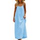 thumbnail image 5 of Una Línea de Vestidos de Verano para las Mujeres 2025 sin Mangas Cami sin Espalda Vestido de Sol Largo Corria de Espagueti Vestidos para las Mujeres, 5 of 9
