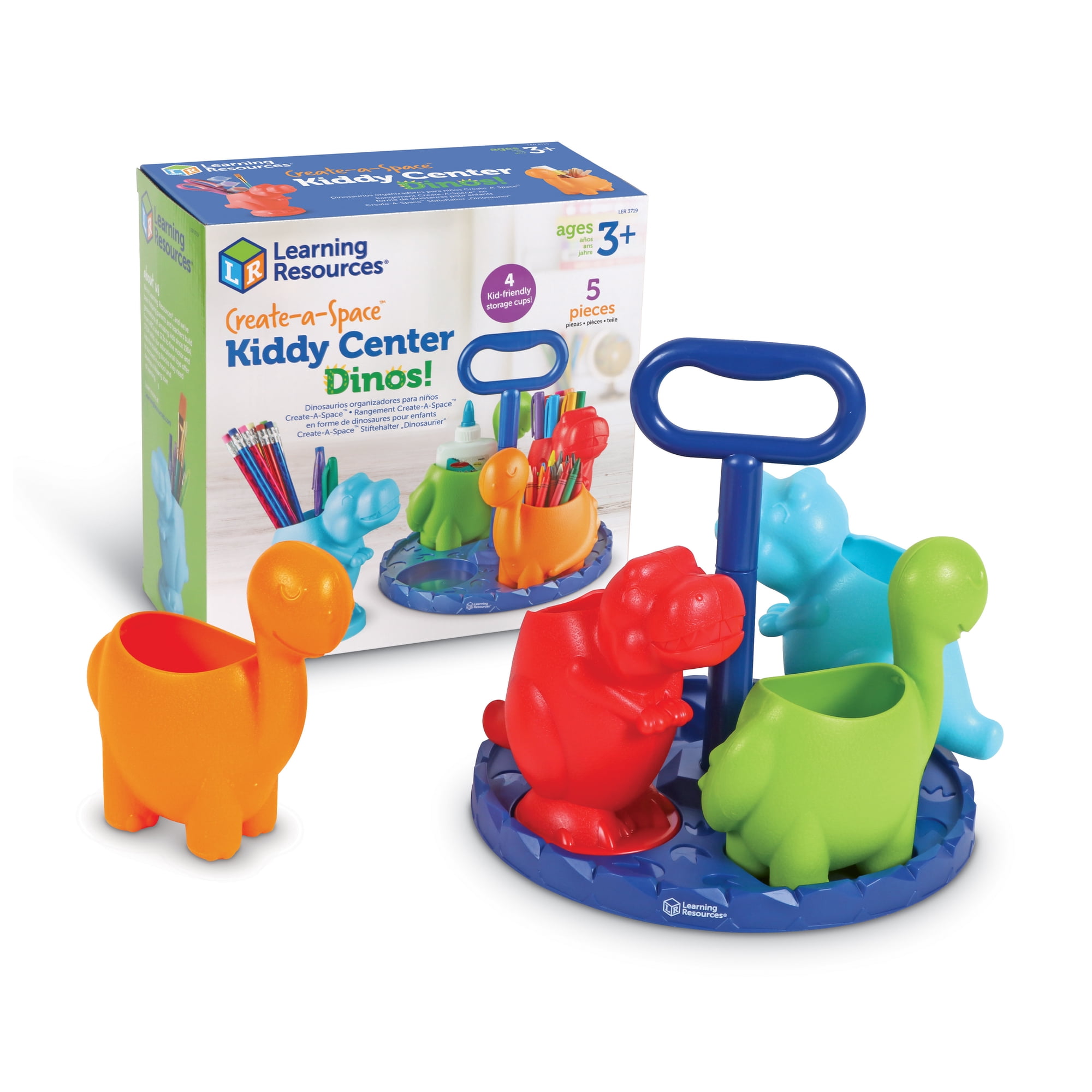 Learning Resources Create-a-Space Kiddy Center Dinos - Craft and Art Organizer Ideal for Classroom and Teacher Supplies