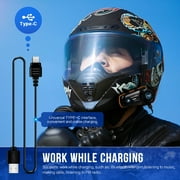 Fodsports FX8 Pro Motorcycle Helmet Intercom Bluetooth Headset with FM Radio for 8 Riders 1000m Wireless Communication System