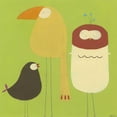thumbnail image 3 of Vess, June Erica 20x20 Black Modern Framed Museum Art Print Titled - Feathered Friends I, 3 of 5