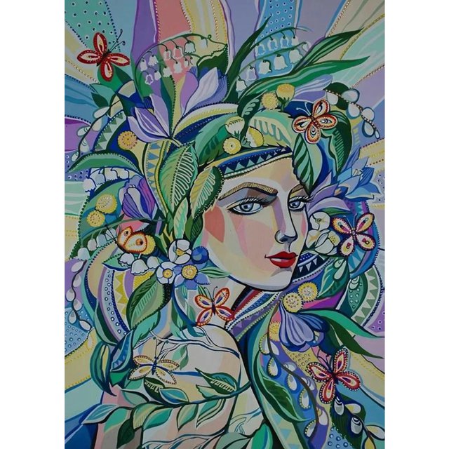 Diamond Painting (DB0323) 5D DIY Square Flower Goddess Mosaic Art (B1467) 20X30cm Hugtrwg Para estrenar