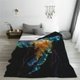 thumbnail image 6 of Throw Blanket for Couch Sofa and Bed, Rainbow Luminescent Jellyfish Super Soft Plush Throw Blanket, Fuzzy Cuteness Comfy Warm Washable Flannel Blanket & Throws for All Season 50"x40", 6 of 7