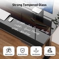 thumbnail image 2 of CHITOOMA Glass Top Electric Standing Desk with Drawer, 48'' x 24'' Electric Height Adjustable Desk with USB Charging Ports, Sit Stand up for Home Office, 2 of 8