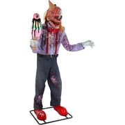 Haunted Hill Farm Haunted Hill Farm 6.9 ft. Motion-Activated I Scream Clown Halloween Animatronic by Tekky, HHSCREAMCLWN-1FLSA