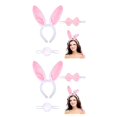 thumbnail image 3 of Wisewang 3pieces Plush Ears Headband For Performance And Parties Stable Fixation 3 Piece Set Bunny Hair 2Set, 3 of 6
