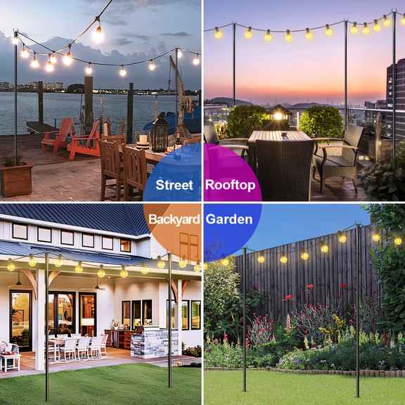 4 pcs string light pole