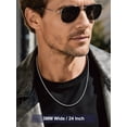 thumbnail image 3 of Bandmax 3MM Long Twisted Rope Chain for Men Women 28 Inch Stainless Steel Layer Chain Necklaces Solid Cable Rope Chain for Pendant Jewelry Gift, 3 of 9