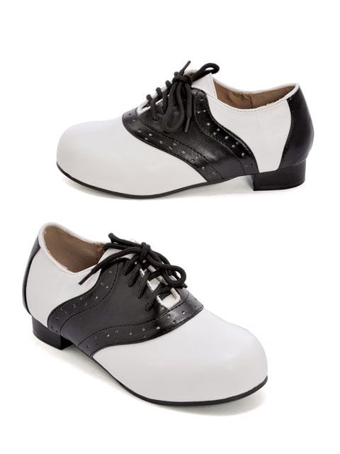 black and white saddle shoes