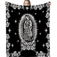 thumbnail image 2 of 1 Piece Faith Prayer Blanket 1 piece Virgin Mary Prayer Printed Flannel Blanket Faith Blanket Super Soft Warm Micro Fleece Bed Sofa Living Room Blanket Lightweight Plush, 2 of 7