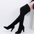 thumbnail image 4 of Aoochasliy Womens Shoes Boots Fall and Winter Zipper Sexy Pointed Elasticity Solid Color Shoes Boots Basic Clothes, 4 of 9