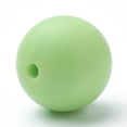 thumbnail image 2 of 5pcs Food Grade Eco-Friendly Silicone Beads DIY Necklaces Making Round Lawn Green 14~15mm Hole: 2mm, 2 of 2