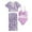 Purple, variant on Girls Swimsuit Size 8 Ruffle Bikinis for Adjustable Straps Tankini Sets 3pcs Tropical Printed Girls Bathing Suits Size 14-16