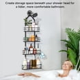 thumbnail image 2 of Shower Caddy Hanging Rustproof, 4 Tier Adjustable Hanging Shower Caddy Over Showerhead, No Drilling Handing Shower Racks for Bathroom Shampoo Soap Storage, 2 of 7