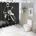 thumbnail image 7 of Orinice Dirt Bike Rider Bathroom Decor Set, Colorful Luxurious Polyester Fabric Fashion Shower Curtain Set with Hooks, Waterproof Bathroom Decor, Multi Size 36x72, 7 of 7