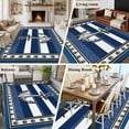 thumbnail image 5 of Navy Blue Anchor Area Rugs 8'x10', Washable Small Throw Rugs for Living Room Patio, Nautical Summer Beach Coastal Ocean Indoor Outdoor Rug Non-Slip Low Pile Carpet Runner Reversible Floor Mats, 5 of 8
