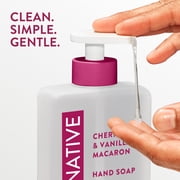 Native Liquid Hand Soap, Cherry & Vanilla Macaron, Non-drying, Naturally Derived Cleansers, Sulfate Free, 13 fl oz