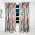 thumbnail image 2 of DESIGN ART Designart 'Retro Shining Colour Waves' Mid-CenturyCurtain Single Panel 52 in. wide x 95 in. high - 1 Panel 95 Inches, 2 of 5