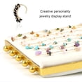 thumbnail image 4 of Becaristey Screen Type Necklace Pendants Stand Velour Jewelry Display Rack Metal Shelf Vertical Holder for Stall Home Counter Green 14*26, 4 of 6