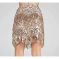 thumbnail image 2 of Miss Me Rosegold Fringe Sequin Skirt - Ladies Skirt   - Ms0127S, 2 of 2