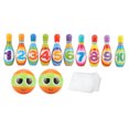 thumbnail image 2 of Juego de juguetes de bolos para niños Jadeshay educativo interior 10 bolos 2 bolas de bolos, 2 of 14