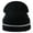 Black, variant on Unisex Rolled Brim Knit Hat With Reflective Trim Warm Acrylic Skull Cap For Outdoor Cycling Night Activities