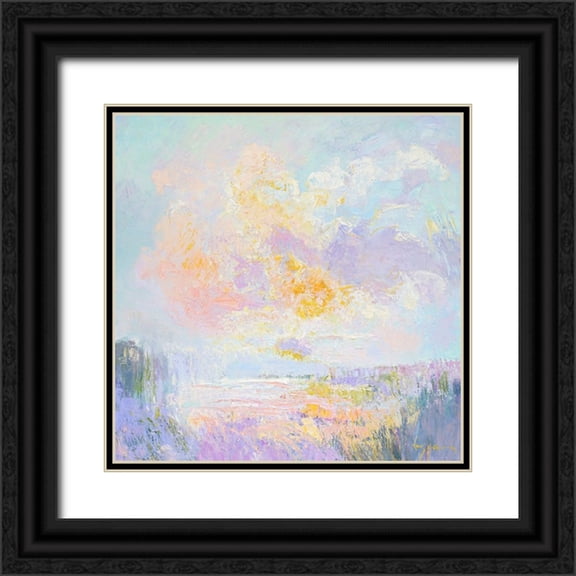 Fagan, Dorothy 12x12 Black Ornate Wood Framed with Double Matting Museum Art Print Titled - Whisper Heart