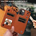 thumbnail image 4 of iPhone 12 PRO Case ,Card Slots Leather Wrist Strap Phone Cover for iPhone 12 PRO, 4 of 5
