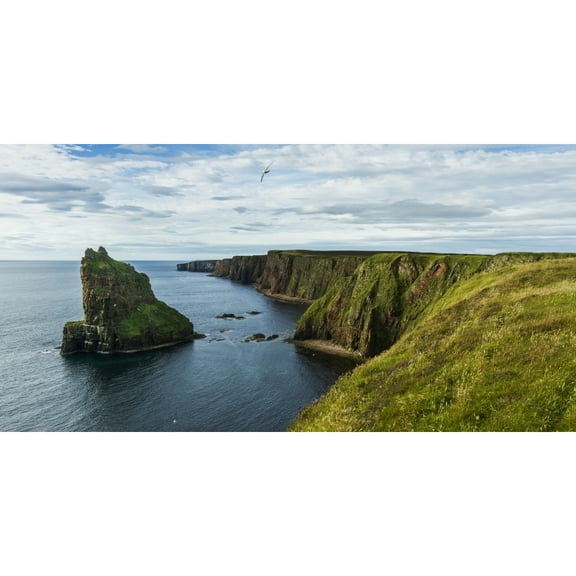 Posterazzi DPI12302831 Stacks of Duncansby & The Rugged Coastline of Duncansby Head - Scotland Poster Print by Keith Levit, 22 x 11
