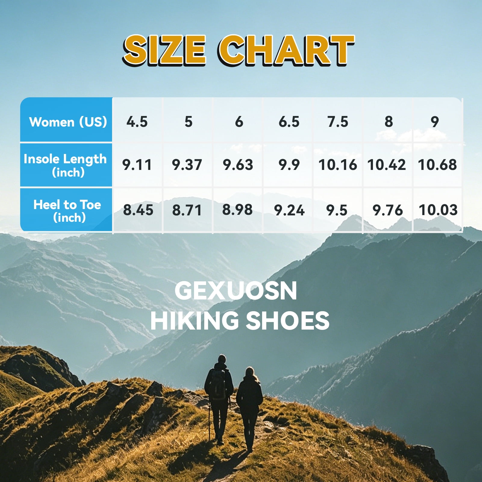Gexuosn Hiking Shoes Lightweight Breathable Mesh Walking Sneakers Outdoor Hiking Boots, Khaki
