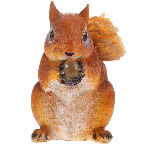 ELAYARD Resin Squirrel Sculpture Brown Garden Decor for Indoor and Outdoor Use
