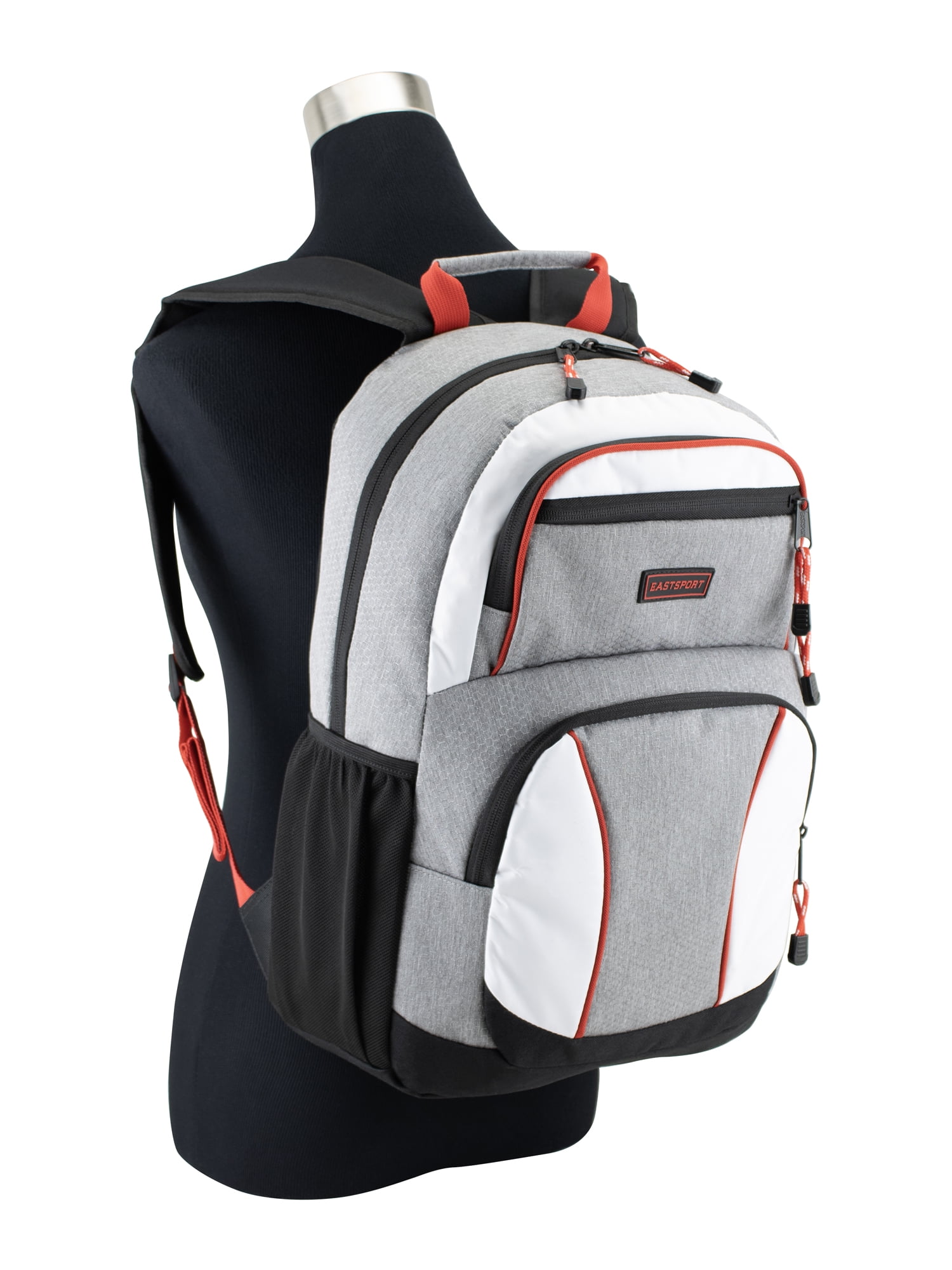 Eastsport Unisex 18.5" Vision Sport Backpack, Light Grey
