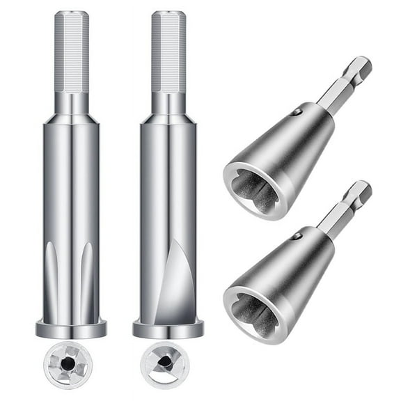 4Pcs Wire Twister Tool for Drill,6mm Wire Twisting Tool and 2-5 Way Wire Stripper Tool for Drill, Twister