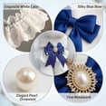 thumbnail image 3 of Elegant Cat Collar, Adjustable Pet Bow Tie Bib for Small Dogs and Cats, Cute Princess Pearl Scarf Outfit for Wedding Party Photoshoots(3.9Inch,White), 3 of 5