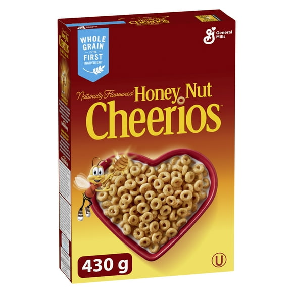 Honey Nut Cheerios Breakfast Cereal, Whole Grains, 430 g